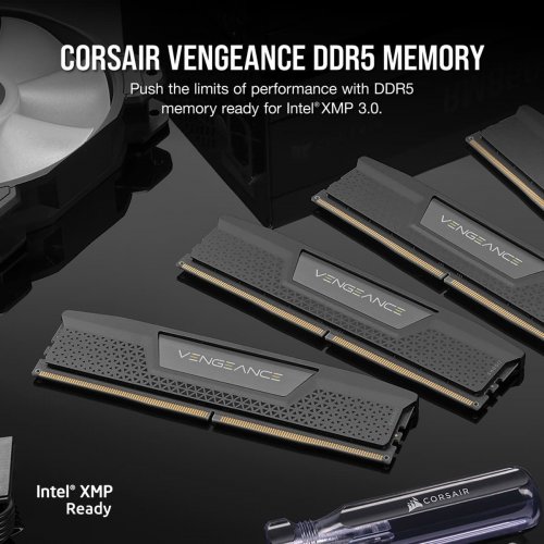 ОЗУ Corsair DDR5 32GB (2x16GB) 6400Mhz Vengeance Black (CMK32GX5M2B6400Z36) купить в Украине: Киев, Днепр, Харьков, Одесса  | Проверка совместимости, низкая цена, отзывы, характеристики от TELEMART фото