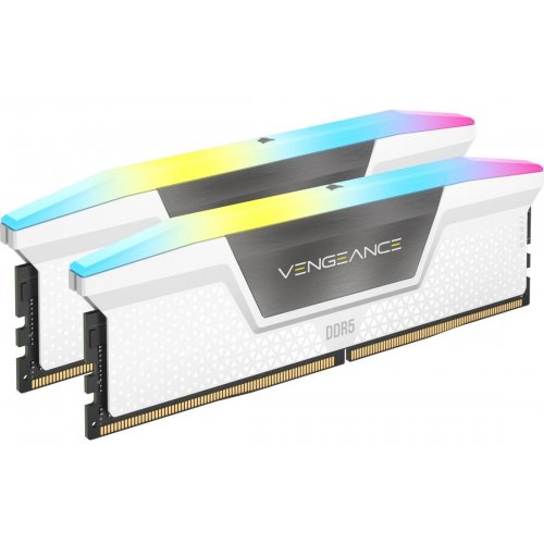 ОЗУ Corsair DDR5 32GB (2x16GB) 6000Mhz Vengeance RGB White (CMH32GX5M2E6000Z36W) купить в Украине: Киев, Днепр, Харьков, Одесса  | Проверка совместимости, низкая цена, отзывы, характеристики от TELEMART фото