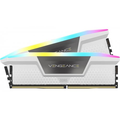 ОЗУ Corsair DDR5 32GB (2x16GB) 6000Mhz Vengeance RGB White (CMH32GX5M2E6000Z36W) купить в Украине: Киев, Днепр, Харьков, Одесса  | Проверка совместимости, низкая цена, отзывы, характеристики от TELEMART фото