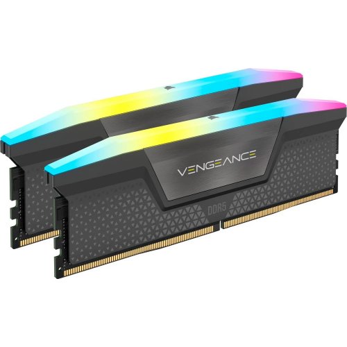 ОЗП Corsair DDR5 64GB (2x32GB) 6000Mhz Vengeance RGB Cool Grey (CMH64GX5M2B6000Z30) купити в Україні: Київ, Львів, Хмельницький, Тернопіль, Івано-Франківськ | Перевірка сумісності, низька ціна, відгуки, характеристики від TELEMART фото