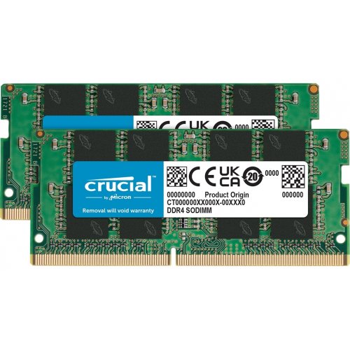 ОЗП Crucial SODIMM DDR4 32GB (2x16GB) 3200Mhz (CT2K16G4SFRA32A) купити в Україні: Київ, Львів, Хмельницький, Тернопіль, Івано-Франківськ | Перевірка сумісності, низька ціна, відгуки, характеристики від TELEMART фото