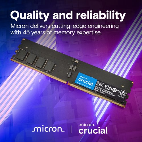 ОЗУ Crucial DDR5 64GB 6400Mhz (CT64G64C52CU5) купить в Украине: Киев, Днепр, Харьков, Одесса  | Проверка совместимости, низкая цена, отзывы, характеристики от TELEMART фото