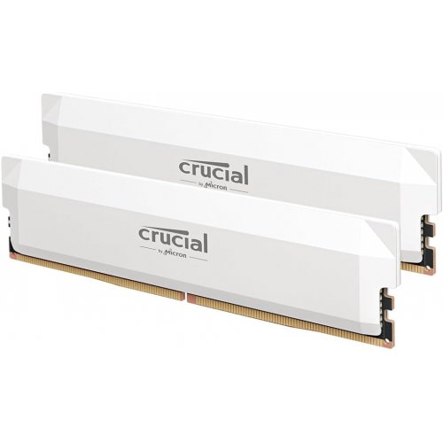 ОЗУ Crucial DDR5 64GB (2x32GB) 6400Mhz Pro OC White (CP2K32G64C40U5W) купить в Украине: Киев, Днепр, Харьков, Одесса  | Проверка совместимости, низкая цена, отзывы, характеристики от TELEMART фото