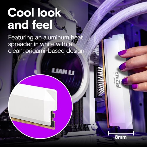 ОЗУ Crucial DDR5 64GB (2x32GB) 6400Mhz Pro OC White (CP2K32G64C40U5W) купить в Украине: Киев, Днепр, Харьков, Одесса  | Проверка совместимости, низкая цена, отзывы, характеристики от TELEMART фото