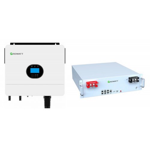 Комплект энергонезависимости Growatt SPF 6000 ES PLUS + Hope 5kWh Power Kit (GW-6kW/5kW-Hope) купить в Украине: Киев, Днепр, Харьков, Одесса  | Низкая цена, отзывы, характеристики от TELEMART фото