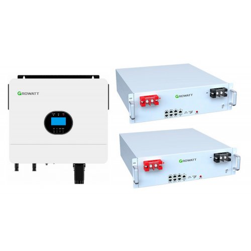 Комплект энергонезависимости Growatt SPF 6000 ES PLUS + Hope 10kWh Power Kit (GW-6kW/10kW-Hope) купить в Украине: Киев, Днепр, Харьков, Одесса  | Низкая цена, отзывы, характеристики от TELEMART фото