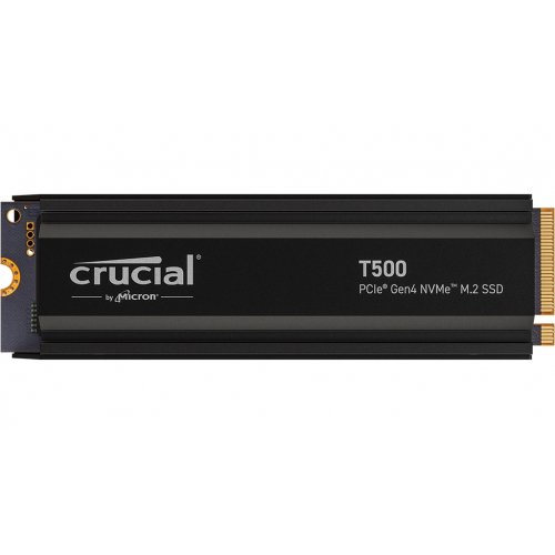 SSD-диск Crucial T500 3D NAND TLC 4TB M.2 with heatsink (2280 PCI-E) NVMe x4 (CT4000T500SSD5) купить в Украине: Киев, Днепр, Харьков, Одесса  | Проверка совместимости, низкая цена, отзывы, характеристики от TELEMART фото