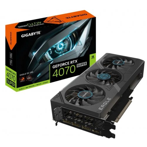 Відеокарта Gigabyte GeForce RTX 4070 SUPER EAGLE OC 12288MB (GV-N407SEAGLE OC-12GD) (Відновлено продавцем, 854541) купити в Україні: Київ, Львів, Хмельницький, Тернопіль, Івано-Франківськ | Перевірка сумісності, низька ціна, відгуки, характеристики від TELEMART фото
