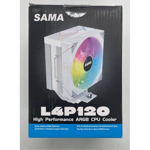 Кулер SAMA L4P120 White (Восстановлено продавцом, 854543) купить в Украине: Киев, Днепр, Харьков, Одесса  | Проверка совместимости, низкая цена, отзывы, характеристики от TELEMART фото