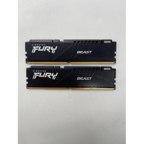 Озп Kingston DDR5 32GB (2x16GB) 5600Mhz FURY Beast Black (KF556C40BBK2-32) (Відновлено продавцем, 854570) купити в Україні: Київ, Львів, Хмельницький, Тернопіль, Івано-Франківськ | Перевірка сумісності, низька ціна, відгуки, характеристики від TELEMART фото