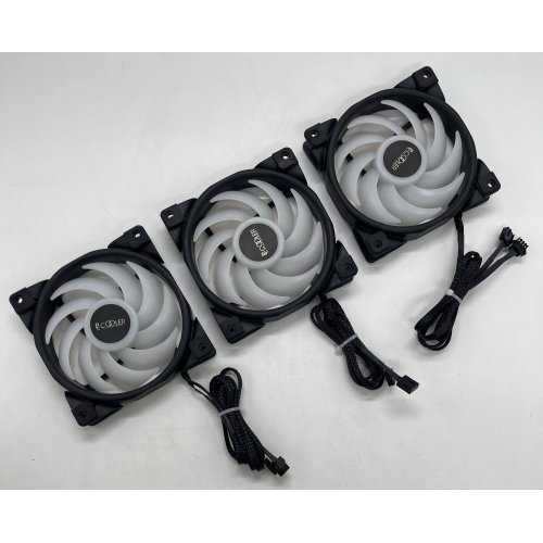 Набор кулеров для корпуса PCCooler Halo 3-in-1 RGB Kit (Восстановлено продавцом, 854584) купить в Украине: Киев, Днепр, Харьков, Одесса  | Проверка совместимости, низкая цена, отзывы, характеристики от TELEMART фото