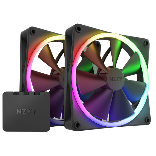 Набір кулерів для корпусу NZXT F140 RGB Twin Pack (RF-R14DF-B1) Black (Відновлено продавцем, 854587) купити в Україні: Київ, Львів, Хмельницький, Тернопіль, Івано-Франківськ | Перевірка сумісності, низька ціна, відгуки, характеристики від TELEMART фото