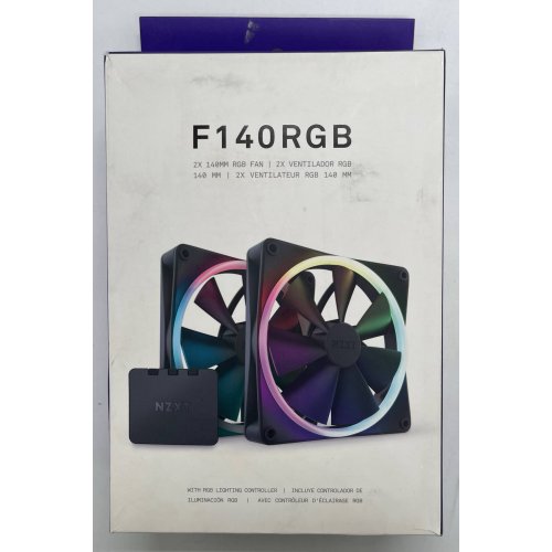 Набір кулерів для корпусу NZXT F140 RGB Twin Pack (RF-R14DF-B1) Black (Відновлено продавцем, 854587) купити в Україні: Київ, Львів, Хмельницький, Тернопіль, Івано-Франківськ | Перевірка сумісності, низька ціна, відгуки, характеристики від TELEMART фото