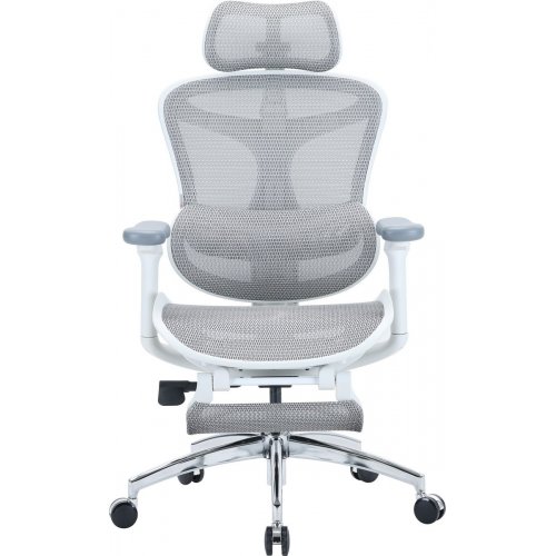 Крісло офісне з підставкою для ніг Sihoo DORO C300L Mesh with Footrest (DORO-C300L-A3-102-JT) White купити в Україні: Київ, Львів, Хмельницький, Тернопіль, Івано-Франківськ | Низька ціна, відгуки, характеристики від TELEMART фото