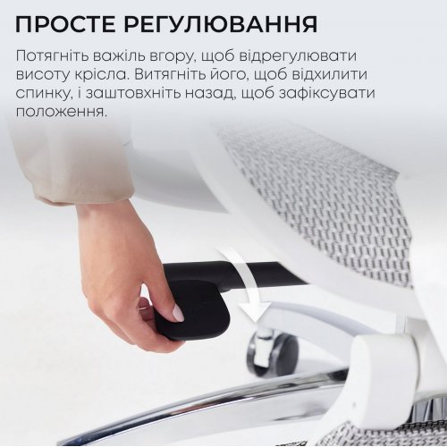 Крісло офісне з підставкою для ніг Sihoo DORO C300L Mesh with Footrest (DORO-C300L-A3-102-JT) White купити в Україні: Київ, Львів, Хмельницький, Тернопіль, Івано-Франківськ | Низька ціна, відгуки, характеристики від TELEMART фото