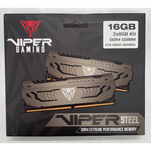 Озу Patriot DDR4 16GB (2x8GB) 3200Mhz Viper Steel (PVS416G320C6K) (Восстановлено продавцом, 854609) купить в Украине: Киев, Днепр, Харьков, Одесса  | Проверка совместимости, низкая цена, отзывы, характеристики от TELEMART фото