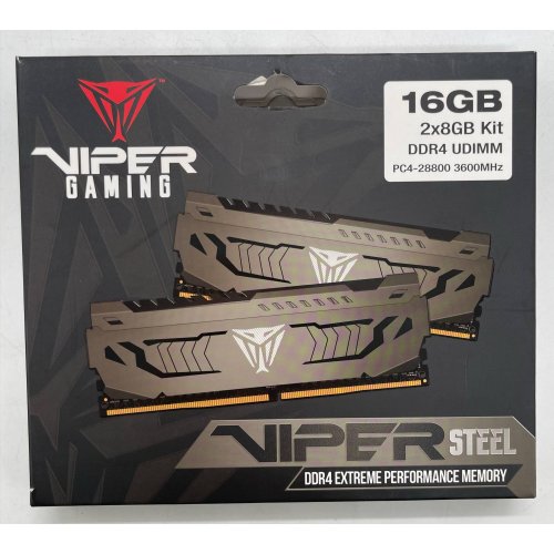 Озу Patriot DDR4 16GB (2x8GB) 3200Mhz Viper Steel (PVS416G320C6K) (Восстановлено продавцом, 854610) купить в Украине: Киев, Днепр, Харьков, Одесса  | Проверка совместимости, низкая цена, отзывы, характеристики от TELEMART фото
