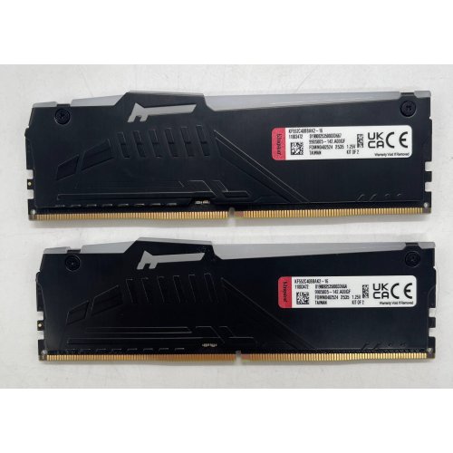 Озп Kingston DDR5 16GB (2x8GB) 5200MHz FURY Beast RGB Black (KF552C40BBAK2-16) (Відновлено продавцем, 854640) купити в Україні: Київ, Львів, Хмельницький, Тернопіль, Івано-Франківськ | Перевірка сумісності, низька ціна, відгуки, характеристики від TELEMART фото