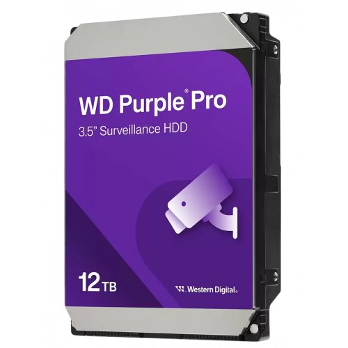 Жесткий диск Western Digital Purple Pro 12TB 512MB 7200RPM 3.5" (WD122PURP) купить в Украине: Киев, Днепр, Харьков, Одесса  | Проверка совместимости, низкая цена, отзывы, характеристики от TELEMART фото