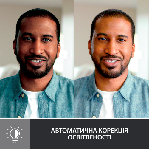 Уценка веб-камера Logitech Brio 500 (960-001422) Graphite (Вскрытая упаковка, 854833) купить в Украине: Киев, Днепр, Харьков, Одесса  | Низкая цена, отзывы, характеристики от TELEMART фото