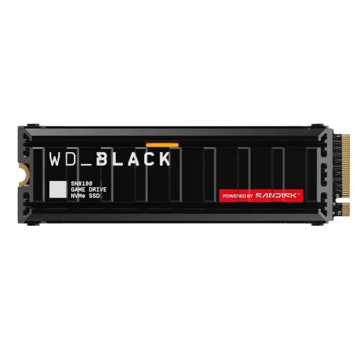 SSD-диск Western Digital Black SN8100 3D NAND TLC 1TB M.2 with heatsink (2280 PCI-E) NVMe x4 (WDS100T1XHM-00CMT0) купити в Україні: Київ, Львів, Хмельницький, Тернопіль, Івано-Франківськ | Перевірка сумісності, низька ціна, відгуки, характеристики від TELEMART фото