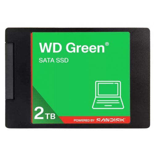 SSD-диск Western Digital Green 2TB 2.5" (WDS200T5G0A-00CPT0) купить в Украине: Киев, Днепр, Харьков, Одесса  | Проверка совместимости, низкая цена, отзывы, характеристики от TELEMART фото