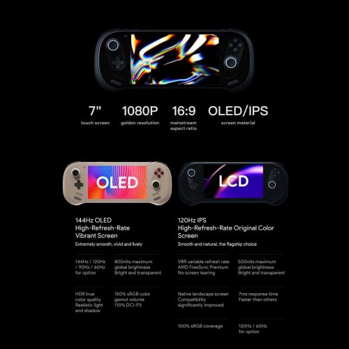 Портативна ігрова консоль AYANEO 3 R9 AI HX370/32GB/1TB/OLED Starry Black купити в Україні: Київ, Львів, Хмельницький, Тернопіль, Івано-Франківськ | Низька ціна, відгуки, характеристики від TELEMART фото