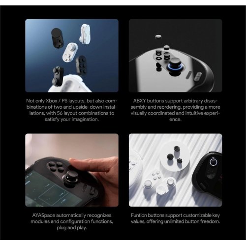 Портативная игровая консоль AYANEO 3 R9 AI HX370/32GB/1TB/OLED Starry Black купить в Украине: Киев, Днепр, Харьков, Одесса  | Низкая цена, отзывы, характеристики от TELEMART фото