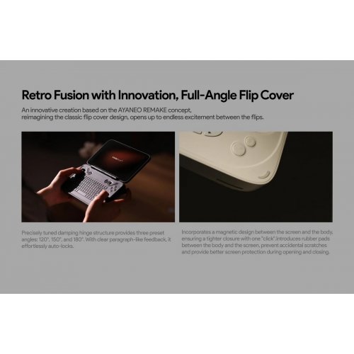 Портативная игровая консоль AYANEO Flip KB R7 7840U/16GB/512GB Shadow Black купить в Украине: Киев, Днепр, Харьков, Одесса  | Низкая цена, отзывы, характеристики от TELEMART фото