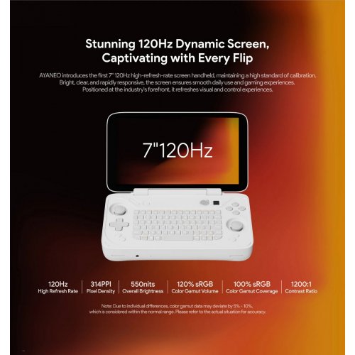 Портативная игровая консоль AYANEO Flip KB R7 7840U/16GB/512GB Shadow Black купить в Украине: Киев, Днепр, Харьков, Одесса  | Низкая цена, отзывы, характеристики от TELEMART фото