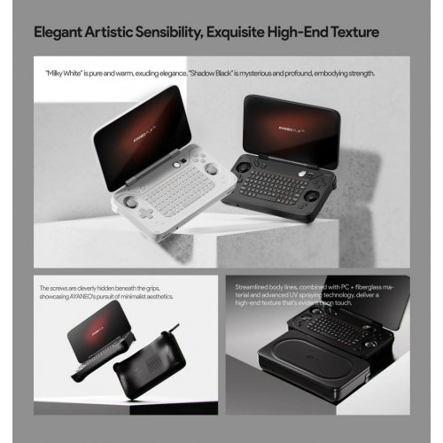 Портативная игровая консоль AYANEO Flip KB R7 8840U/32GB/2TB Shadow Black купить в Украине: Киев, Днепр, Харьков, Одесса  | Низкая цена, отзывы, характеристики от TELEMART фото