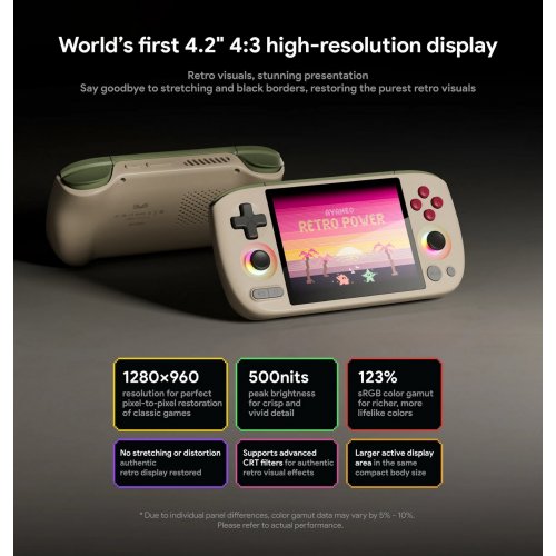 Портативная игровая консоль AYANEO Pocket AIR Mini Helio G90T/3GB/64GB Retro White купить в Украине: Киев, Днепр, Харьков, Одесса  | Низкая цена, отзывы, характеристики от TELEMART фото