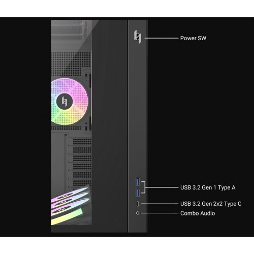 Корпус GAMEMAX NEX C53 Tempered Glass без БП Black купить в Украине: Киев, Днепр, Харьков, Одесса  | Проверка совместимости, низкая цена, отзывы, характеристики от TELEMART фото