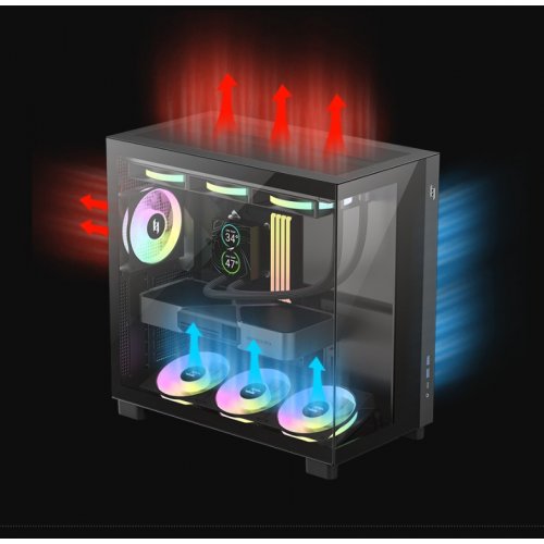 Корпус GAMEMAX NEX C53 Tempered Glass без БП Black купить в Украине: Киев, Днепр, Харьков, Одесса  | Проверка совместимости, низкая цена, отзывы, характеристики от TELEMART фото