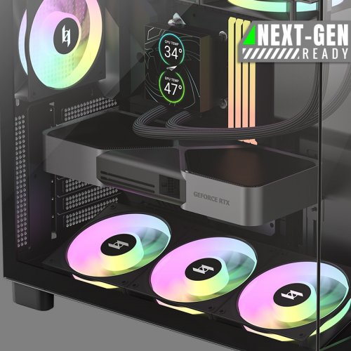 Корпус GAMEMAX NEX C53 Tempered Glass без БП Black купить в Украине: Киев, Днепр, Харьков, Одесса  | Проверка совместимости, низкая цена, отзывы, характеристики от TELEMART фото