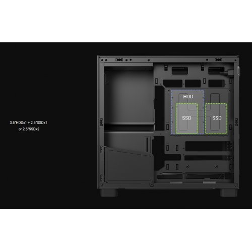 Корпус GAMEMAX NEX C53 Tempered Glass без БП Black купить в Украине: Киев, Днепр, Харьков, Одесса  | Проверка совместимости, низкая цена, отзывы, характеристики от TELEMART фото