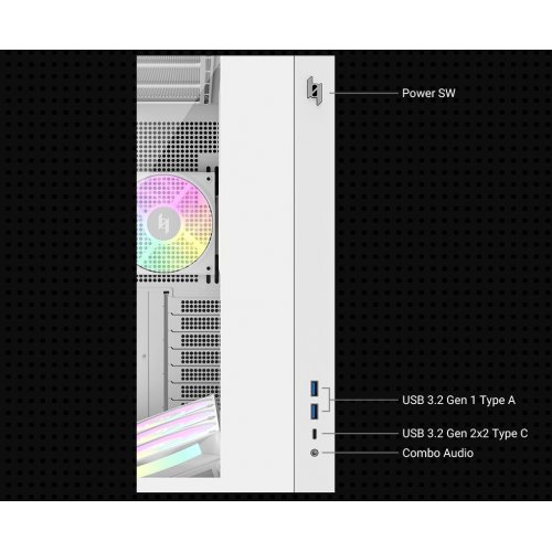 Корпус GAMEMAX NEX C53 Tempered Glass без БП White купить в Украине: Киев, Днепр, Харьков, Одесса  | Проверка совместимости, низкая цена, отзывы, характеристики от TELEMART фото