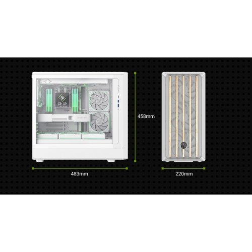 Корпус GAMEMAX Claw 460 W Tempered Glass без БП White купить в Украине: Киев, Днепр, Харьков, Одесса  | Проверка совместимости, низкая цена, отзывы, характеристики от TELEMART фото