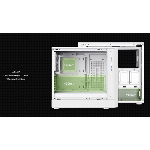 Корпус GAMEMAX Claw 460 W Tempered Glass без БП White купить в Украине: Киев, Днепр, Харьков, Одесса  | Проверка совместимости, низкая цена, отзывы, характеристики от TELEMART фото