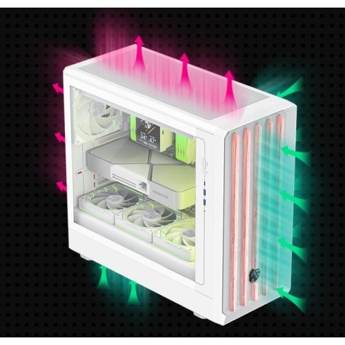 Корпус GAMEMAX Claw 460 W Tempered Glass без БП White купить в Украине: Киев, Днепр, Харьков, Одесса  | Проверка совместимости, низкая цена, отзывы, характеристики от TELEMART фото