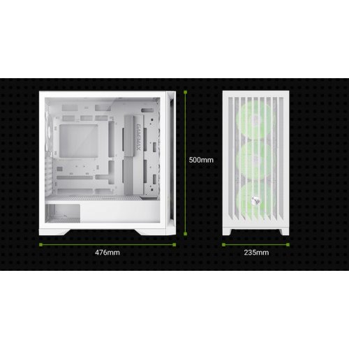 Корпус GAMEMAX Leader 2 Tempered Glass без БП White купить в Украине: Киев, Днепр, Харьков, Одесса  | Проверка совместимости, низкая цена, отзывы, характеристики от TELEMART фото