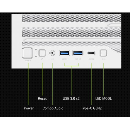 Корпус GAMEMAX Leader 2 Tempered Glass без БП White купить в Украине: Киев, Днепр, Харьков, Одесса  | Проверка совместимости, низкая цена, отзывы, характеристики от TELEMART фото