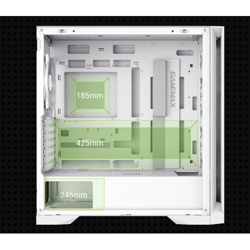 Корпус GAMEMAX Leader 2 Tempered Glass без БП White купить в Украине: Киев, Днепр, Харьков, Одесса  | Проверка совместимости, низкая цена, отзывы, характеристики от TELEMART фото