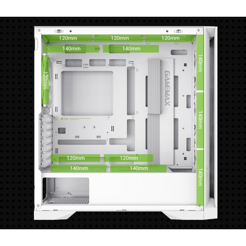 Корпус GAMEMAX Leader 2 Tempered Glass без БП White купить в Украине: Киев, Днепр, Харьков, Одесса  | Проверка совместимости, низкая цена, отзывы, характеристики от TELEMART фото