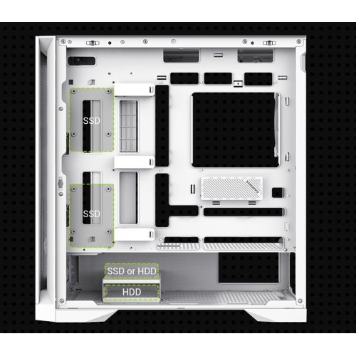 Корпус GAMEMAX Leader 2 Tempered Glass без БП White купить в Украине: Киев, Днепр, Харьков, Одесса  | Проверка совместимости, низкая цена, отзывы, характеристики от TELEMART фото