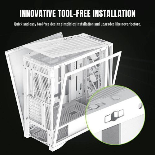 Корпус GAMEMAX Leader 2 Tempered Glass без БП White купить в Украине: Киев, Днепр, Харьков, Одесса  | Проверка совместимости, низкая цена, отзывы, характеристики от TELEMART фото