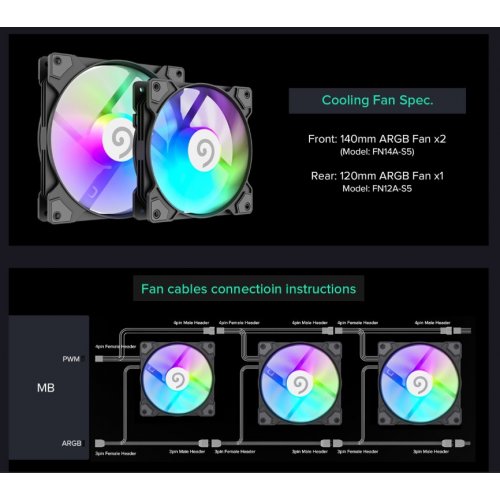 Корпус GAMEMAX F35 Tempered Glass без БП Black купить в Украине: Киев, Днепр, Харьков, Одесса  | Проверка совместимости, низкая цена, отзывы, характеристики от TELEMART фото