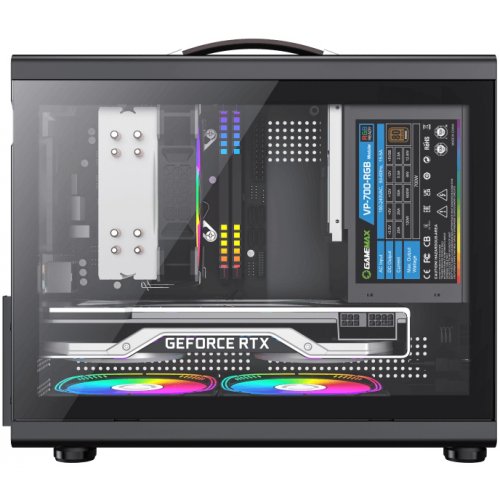 Корпус GAMEMAX Spark Mini Tempered Glass без БЖ Black купити в Україні: Київ, Львів, Хмельницький, Тернопіль, Івано-Франківськ | Перевірка сумісності, низька ціна, відгуки, характеристики від TELEMART фото