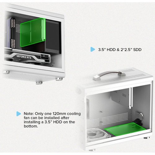 Корпус GAMEMAX Spark Mini Tempered Glass без БЖ White купити в Україні: Київ, Львів, Хмельницький, Тернопіль, Івано-Франківськ | Перевірка сумісності, низька ціна, відгуки, характеристики від TELEMART фото