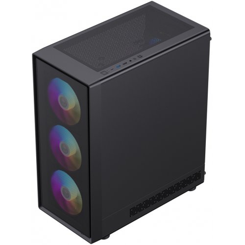 Корпус GAMEMAX Storm 2 M Tempered Glass без БЖ Black купити в Україні: Київ, Львів, Хмельницький, Тернопіль, Івано-Франківськ | Перевірка сумісності, низька ціна, відгуки, характеристики від TELEMART фото